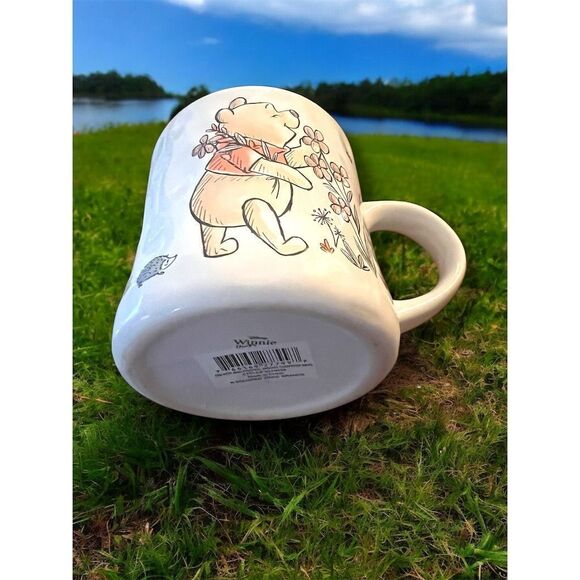 Disney Winnie the Pooh & Piglet Floral Ceramic Mug 16oz Adorable Fun Design New - Picture 7 of 8